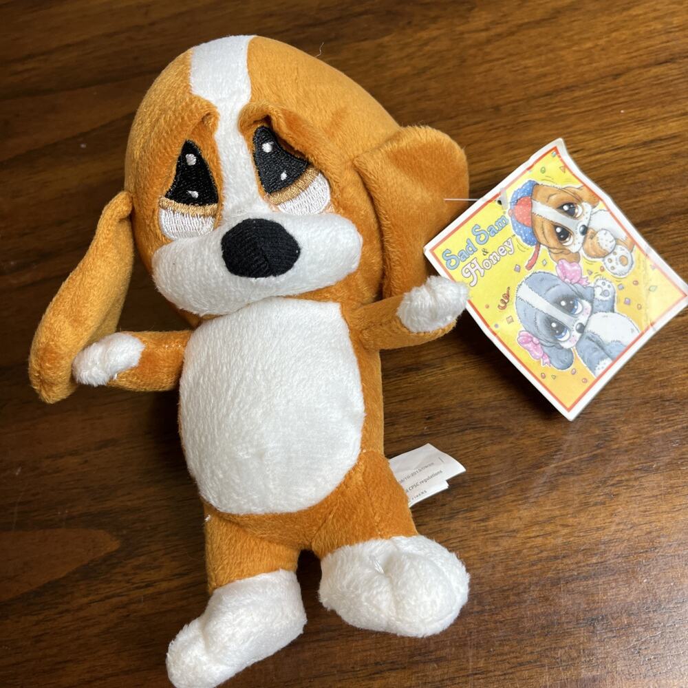 KellyToy Sad Sam Small 8” Plush Dog Stuffed Animal Plushie Toy Ages 4+ Collector